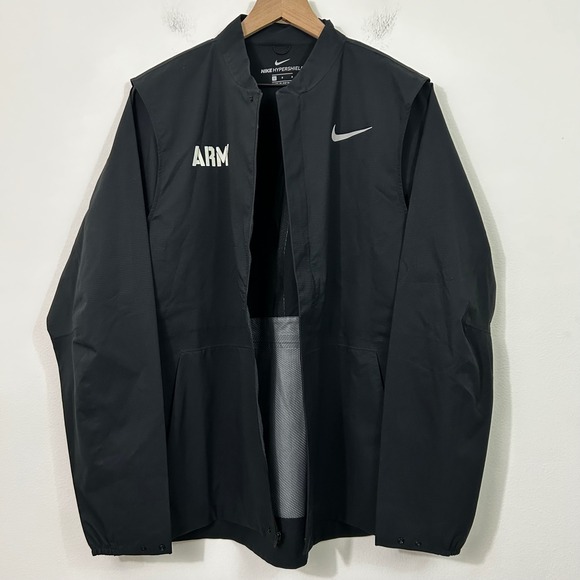 Nike Army Hypershield Windproof Full-Zip Golf Jacket Black Mens Large - Picture 3 of 14
